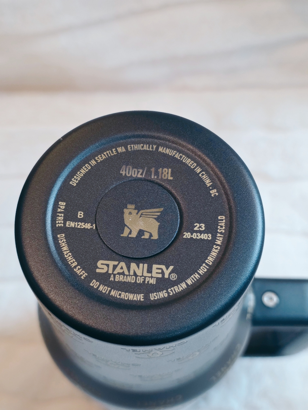 Black N Gold Stanley Quencher H2.0 Tumbler - Picture 3 of 5